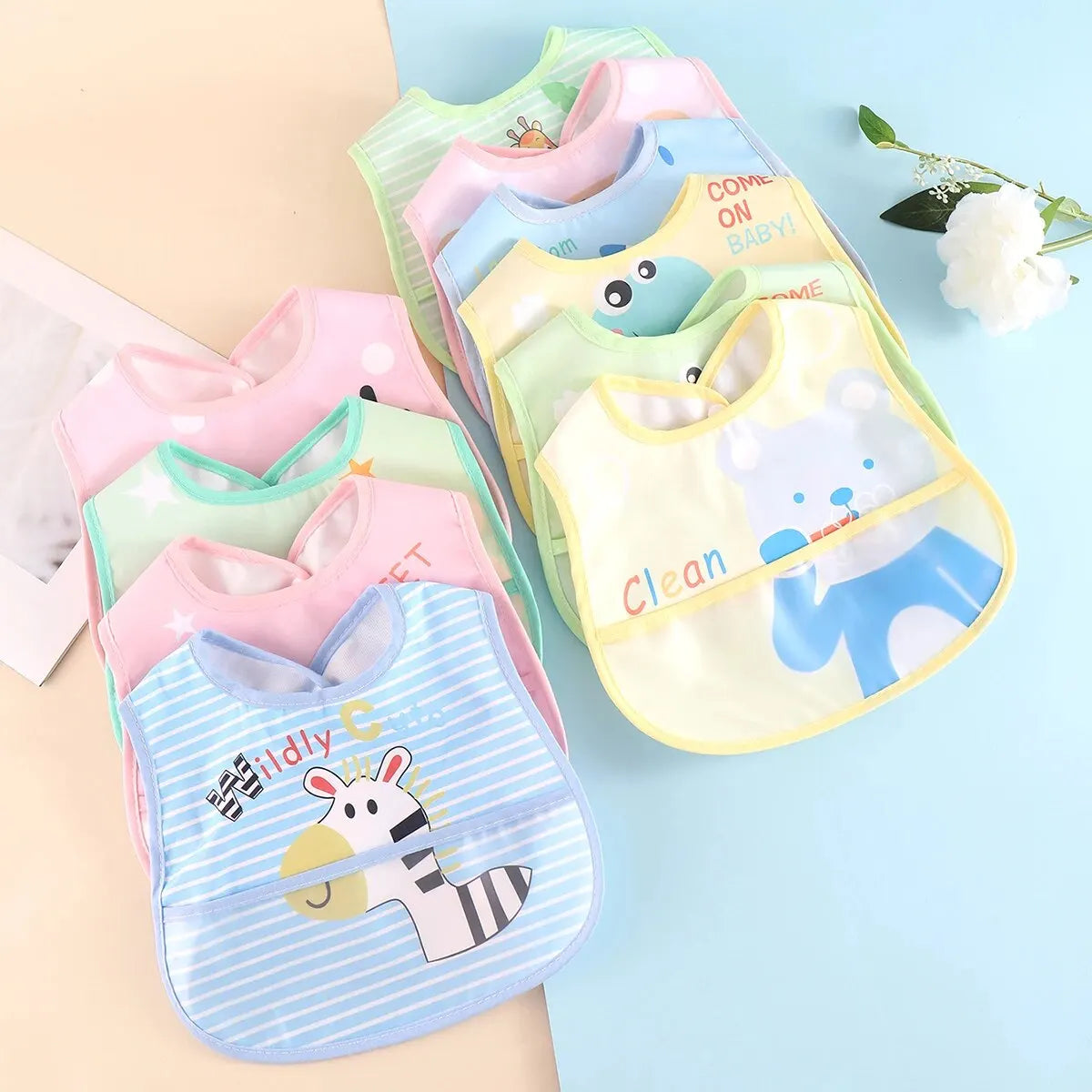 Cartoon Waterproof Baby Bibs